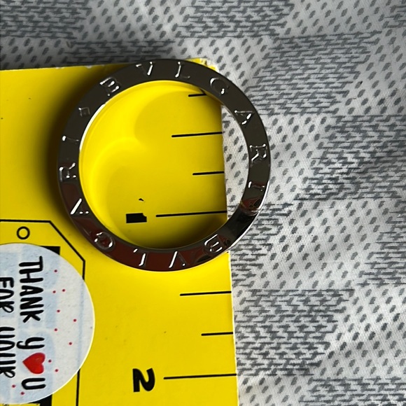 Auth. BVLGARI BVLGARI KEYRING silver 925  unisex minimalist logo w. Box - Picture 15 of 16